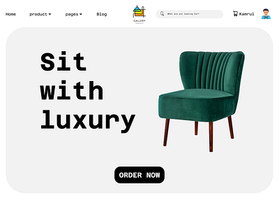 Furniture landing page UI design 3d animation app branding design graphic design illustration landing page logo motion graphics typography ui ux vector web design