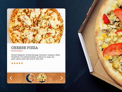 Food UI app cheese food pizza ui ux visual design