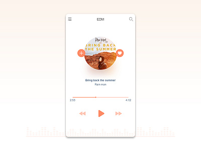 Music Player app app design beats daily ui edm manish dhiman. minimal design music music beats music player musical quick ui ux