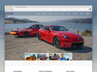 Automobile Tyre automobile car ceat manish dhiman ui ux web design website