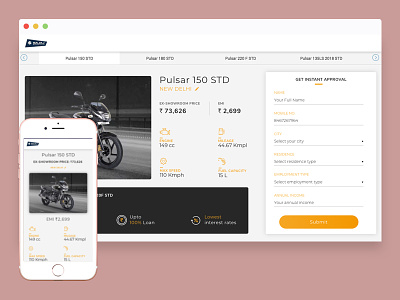 Responsive Microsite automobile automotive manish dhiman mobileweb motorcycle responsive ui ux website