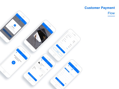 Customer Payment Flow app design blue crm manish dhiman offline payment flow ui user interface ux visual design