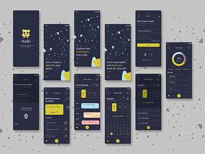 Habits tracker app habits ui uidesign uiux ux uxdesign