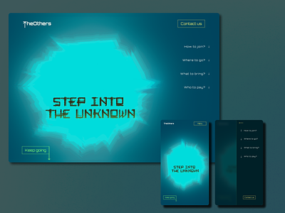 Step into the unknown experience immersive landing page mobile design responsive sea depths theme ui ux web design