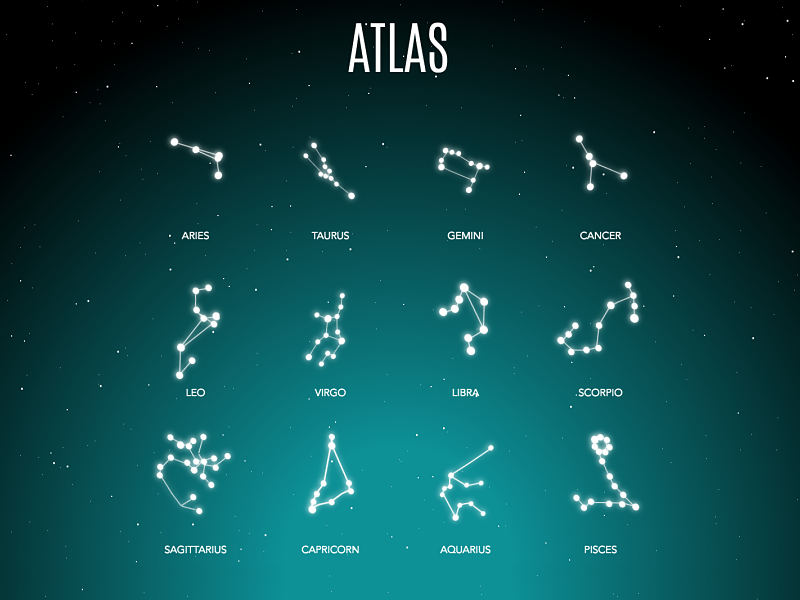 Download Atlas Horoscope by Herdís Helga Helgadóttir on Dribbble