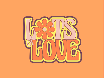 Main Logo - Lots of Love brand identity branding design flower logo flowers graphic design illustration logo orange passion project visual identity