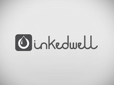 Inkedwell Logo (One Color) drip drop ink inkedwell logo