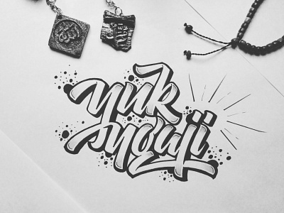 Lettering Sketch "Yuk Ngaji"