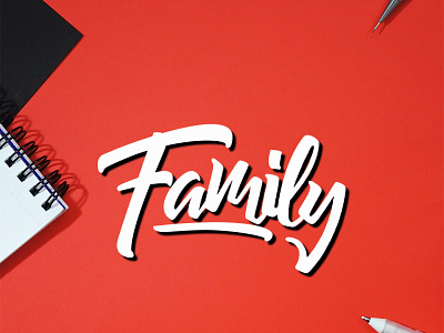 Lettering Illustration Family