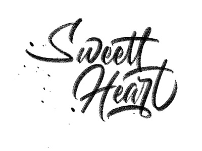 Lettering sweetheart 3d animation branding calligraphy design font graphic design handlettering illustration logo motion graphics ui vector