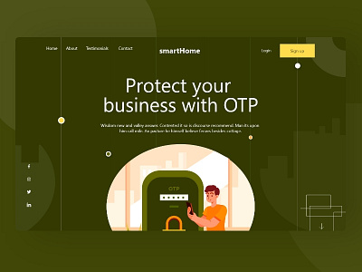 Security company landing page header app branding design graphic design homepage illustration landing landing page logo security company security website ui ux vector web ui website