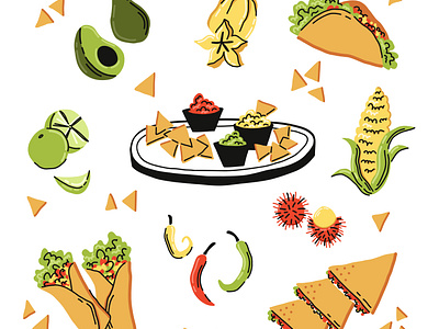 Mexican food adobefresco art design digital illustration illustrator stockmarket vector