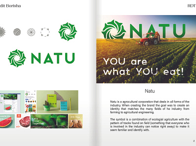 Natu agriculture branding logo nature