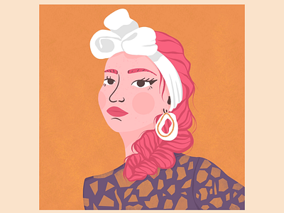Pink Braid - Illustrative Portrait