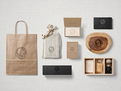 Maison Madison Logo Design and Branding branding cosmetics creative design floral logo lux luxury