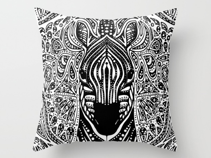 Zebra Throw Pillow By Ana Novakovic On Dribbble   27936401 13591133 