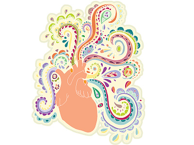 What We're Made of anatomy bright colorful creative creativity heart illustration surreal