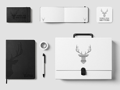 White Stag Stationary - Logo Design and Branding branding creative deer logo logo design stag stationary symbol visual identity