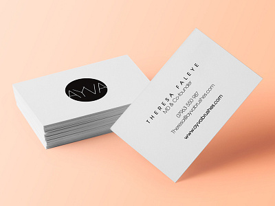 Logo and Business Card business card classy logo lux peach