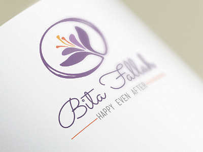 Bita Fallah Logo Design branding caterer flower icon logo logo design middle eastern persian saffron