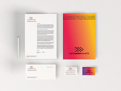 Early Career Awards Stationary Design branding colorful branding early career awards irish career awards irish career awards branding stationary design vibrant branding