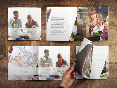 Jamie Aston Flower School Brochure brochure corporate brochure florist flower shop flowers jamie aston prospectus