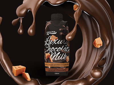 Luxury Chocolate Milk - Caramel caramel chocolate chocolate milk drink packaging packaging design tetra pak