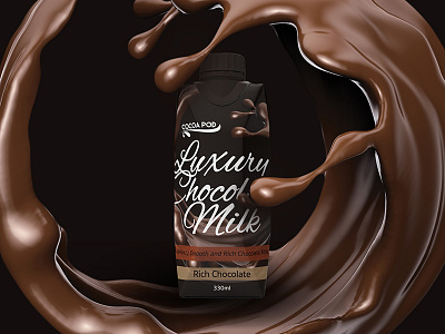 luxury Chocolate Milk - Rich Chocolate chocolate chocolate milk drink luxury packaging packaging design tetra pak