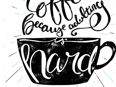 Coffee - Brush Lettering Art - Close Up