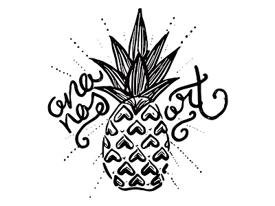 Ananas Art Logo Design brush lettering hand lettering hand lettering art lettering lettering logo pineapple pineapple art