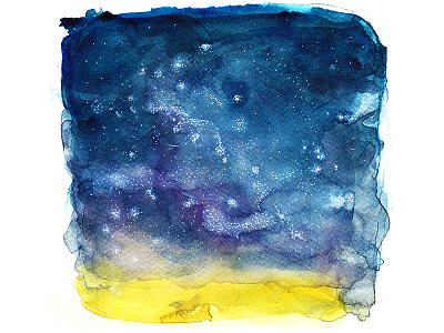 Night Sky 2 - Watercolor Background background dawn dusk nebula night sky stardust stars universe watercolor
