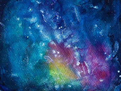 Watercolor Nebula nebula night sky sky space stardust stars unicorns universe watercolor