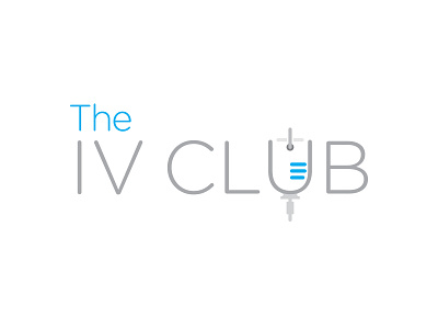 The IV Club Logo health hospital icon iv logo medicine needles typography wellness
