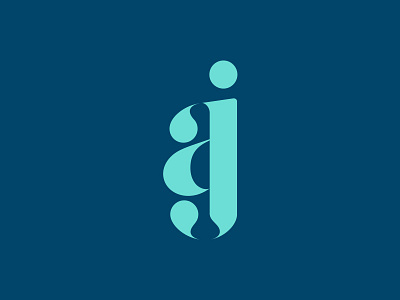 AJ - Monogram - Logo Design aj elegance elegant letters logo design monogram monogram design teal typographical logo typography