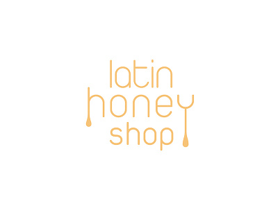 Latin Honey Shop - Logo Design drip dripping honey honey logo honey shop honey shop logo latin honey logo design orange