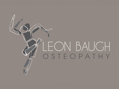 Leon Baugh Osteopathy Logo chiropractic dancer logo mannequin medical medicine osteopathy physical therapy physiotherapist