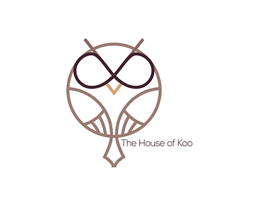 The House of Koo - Logo apparel bird circle elegant fashion geometric grid icon logo outfit owl owl logo