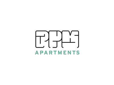 PPM Apartments Logo apartments building concierge dorms floor plans logo monogram student halls