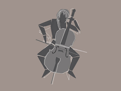 Cellist Mannequin Illustration cellist cello player classical music illustration mannequin music string quartet