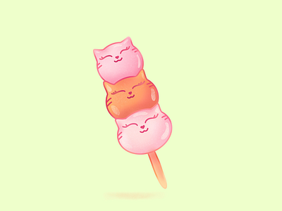 Catsicle - Pastel Icicle Cats cat cats cute food food illustration grain ice cream ice lolly icicle kawaii mango pastel product illustration spot illustration strawberry texture