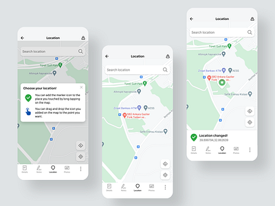 Change Location Tool for Mobile android app change design exploration google ios iphone layout location map mobile mobile design pin location search location tool ui design ui ux yandex