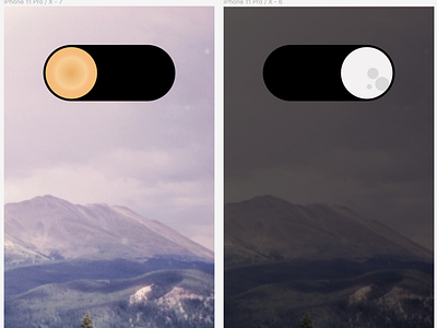 Dark mode switch UI by Jonathan Wilcox on Dribbble