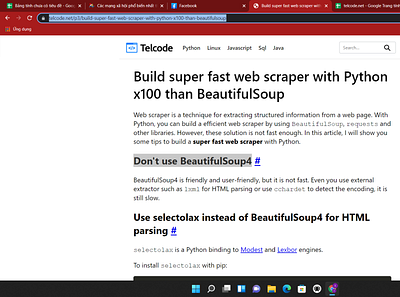 Xây dựng trình quét web siêu nhanh với Python x100 hơn Beautiful branding