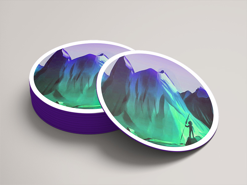 Coasters Submission adventure illustraion graphic design coasters branding