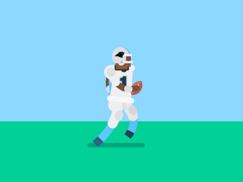 CAM NEWTON RUN CYCLE by Nathan Frazzetto on Dribbble