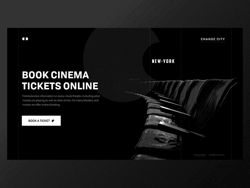 Ticket Booking animation black booking film gif modern moovie select ticket time ui web