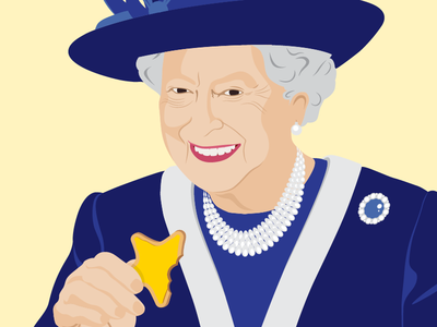 On Brexit cookie elizabeth eu hat illustration newslexia queen tea uk