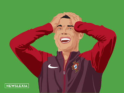 Now Ronaldo is happy! ball euro euro2016 football illustration nike portugal ronaldo soccer