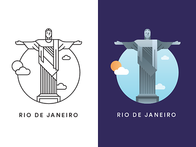 Rio De Janeiro icon america brazil city collection glyph icon jesus latin rio statue