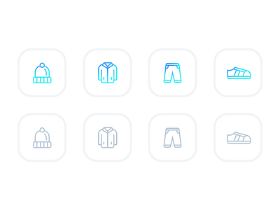 Shop Icon app branding coats hats icon icons illustration jacket mobile pants shoes ui ux web design